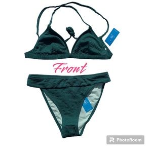 Cupshe Jacquard Zebra Banded Triangle Bikini Top